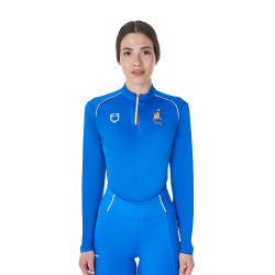 Sottostrato da allenamento da donna Equestro x FISE Blu di Savoia Sottostrato da allenamento da donna Equestro x FISE Blu di Savoia