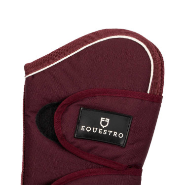 Set di stinchiere da trasporto e proteggi-coda Equestro con patch in gomma Bordeaux Set di stinchiere da trasporto e proteggi-coda Equestro con patch in gomma Bordeaux
