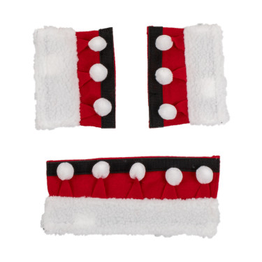 Set natalizio Supreme copri-ponte del naso + protezioni per montanti Rosso