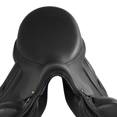 Sella da dressage monoflap Equestro in pelle Nero