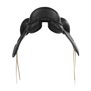 Sella da dressage monoflap Equestro in pelle Nero