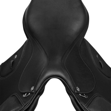 Sella da salto ostacoli Acavallo Professional Sublime KC Race 1.6 Nero