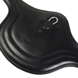 Sottopancia da salto Equestro in pelle con proteggi-fibbia Nero Sottopancia da salto Equestro in pelle con proteggi-fibbia Nero