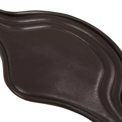 Sottopancia da salto Equestro in pelle con proteggi-fibbia Marrone scuro Sottopancia da salto Equestro in pelle con proteggi-fibbia Marrone scuro