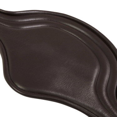 Sottopancia da salto Equestro in pelle con proteggi-fibbia Marrone scuro Sottopancia da salto Equestro in pelle con proteggi-fibbia Marrone scuro