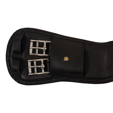 Sottopancia da dressage Equestro in morbida pelle Nero Sottopancia da dressage Equestro in morbida pelle Nero