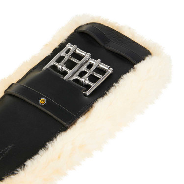 Sottopancia da dressage in cuoio Equestro Nero