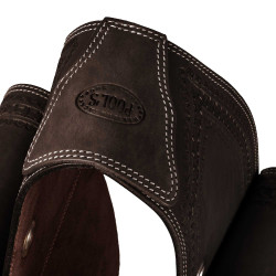 Borsa da sella Pool's Bisaccia Handtooled Marrone scuro Borsa da sella Pool's Bisaccia Handtooled Marrone scuro