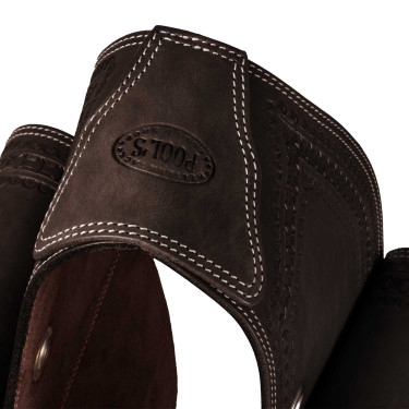Borsa da sella Pool's Bisaccia Handtooled Marrone scuro Borsa da sella Pool's Bisaccia Handtooled Marrone scuro