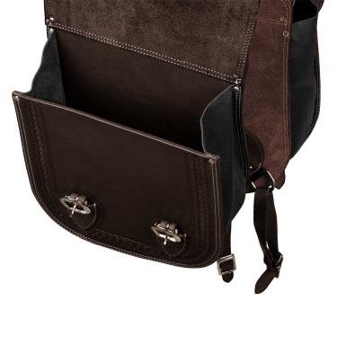 Borsa da sella Pool's Bisaccia Handtooled Marrone scuro Borsa da sella Pool's Bisaccia Handtooled Marrone scuro