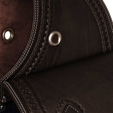 Borsa da sella Pool's Bisaccia Handtooled Marrone scuro Borsa da sella Pool's Bisaccia Handtooled Marrone scuro