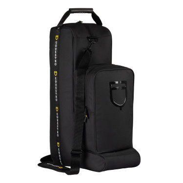 Borsa per stivali e casco Equestro in tessuto tecnico Nero