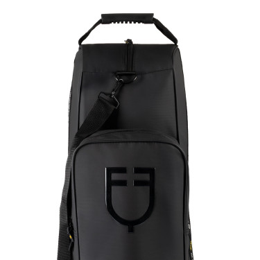 Borsa per stivali e casco Equestro in tessuto tecnico Nero