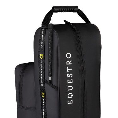 Borsa per stivali e casco Equestro in tessuto tecnico Nero