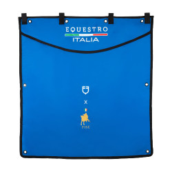 Tenda da box lunga Equestro x FISE con logo ricamato Blu di Savoia Tenda da box lunga Equestro x FISE con logo ricamato Blu di Savoia