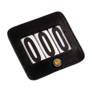 Portanumero da concorso Equestro 3 cifre 9×8 cm Nero