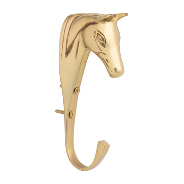 Porta testiera per cavallo in ottone massiccio Supreme Dorato Oro