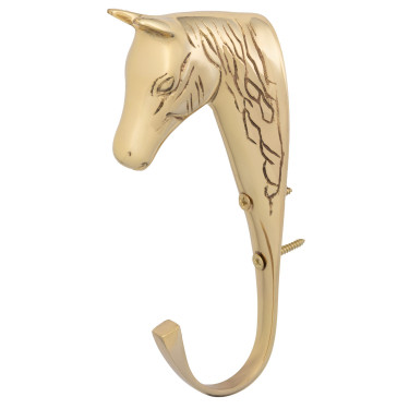 Porta testiera per cavallo in ottone massiccio Supreme Dorato Oro