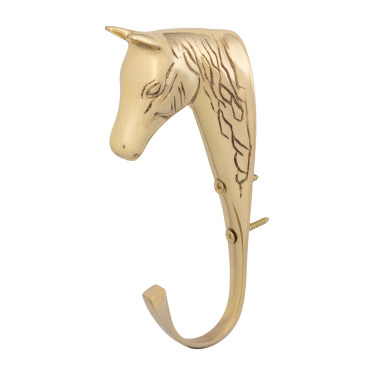 Porta testiera per cavallo in ottone massiccio Supreme Dorato Oro
