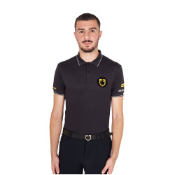 Polo da uomo Equestro Scuderia a maniche corte Nero