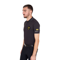 Polo da uomo Equestro Scuderia a maniche corte Nero