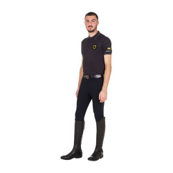 Polo da uomo Equestro Scuderia a maniche corte Nero