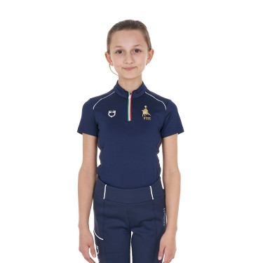 Polo equitazione bambino Equestro x FISE maniche corte