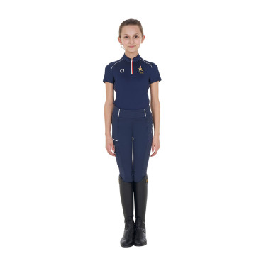 Polo equitazione bambino Equestro x FISE maniche corte