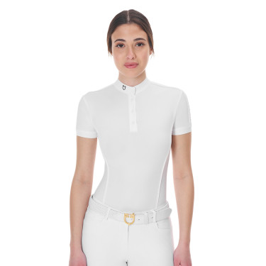 Polo body da concorso Equestro donna maniche corte Bianco Polo body da concorso Equestro donna maniche corte Bianco