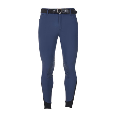 Pantaloni da equitazione da uomo Equestro x FISE con grip alle ginocchia Blazer marine Blu marino Pantaloni da equitazione da uomo Equestro x FISE con grip alle ginocchia Blazer marine Blu marino
