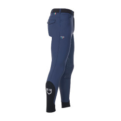 Pantaloni da equitazione da uomo Equestro x FISE con grip alle ginocchia Blazer marine Blu marino Pantaloni da equitazione da uomo Equestro x FISE con grip alle ginocchia Blazer marine Blu marino