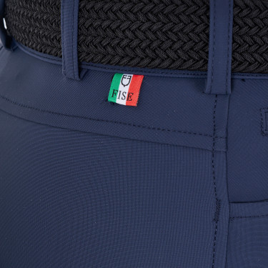 Pantaloni da equitazione da donna Equestro x FISE con grip al ginocchio Blazer marine Blu marino