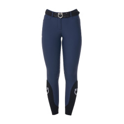 Pantaloni da equitazione donna Equestro x FISE full grip Blazer marine Blu marino