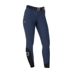 Pantaloni da equitazione donna Equestro x FISE full grip Blazer marine Blu marino