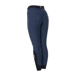 Pantaloni da equitazione donna Equestro x FISE full grip Blazer marine Blu marino