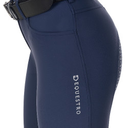 Pantaloni da equitazione donna Equestro x FISE full grip Blazer marine Blu marino