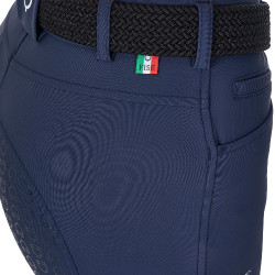 Pantaloni da equitazione donna Equestro x FISE full grip Blazer marine Blu marino