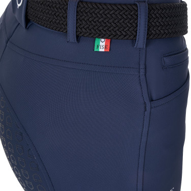 Pantaloni da equitazione donna Equestro x FISE full grip Blazer marine Blu marino