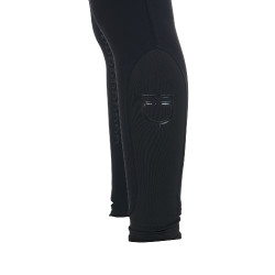 Pantaloni da equitazione da donna Equestro con grip sulle ginocchia a vita alta foderati in pile Nero Pantaloni da equitazione da donna Equestro con grip sulle ginocchia a vita alta foderati in pile Nero
