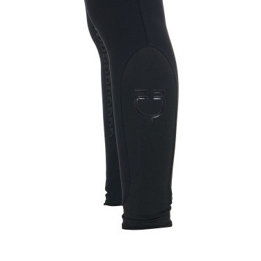 Pantaloni da equitazione da donna Equestro con grip sulle ginocchia a vita alta foderati in pile Nero Pantaloni da equitazione da donna Equestro con grip sulle ginocchia a vita alta foderati in pile Nero