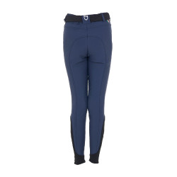 Pantaloni da equitazione unisex per bambini Equestro x FISE con grip al ginocchio Blazer marine Blu marino