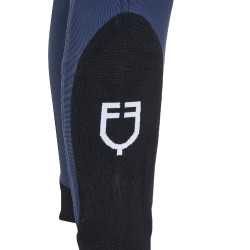 Pantaloni da equitazione unisex per bambini Equestro x FISE con grip al ginocchio Blazer marine Blu marino