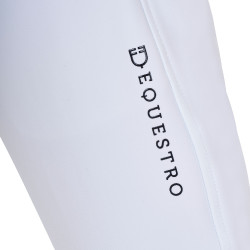 Pantaloni da equitazione unisex per bambini Equestro x FISE con grip al ginocchio Bianco