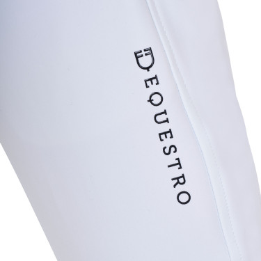 Pantaloni da equitazione unisex per bambini Equestro x FISE con grip al ginocchio Bianco