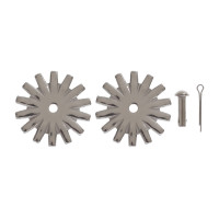 Coppie di rotelle per speroni Pool’s con rivetti 303B Argento
