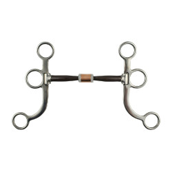 Morso western inox con rullo rame per equitazione