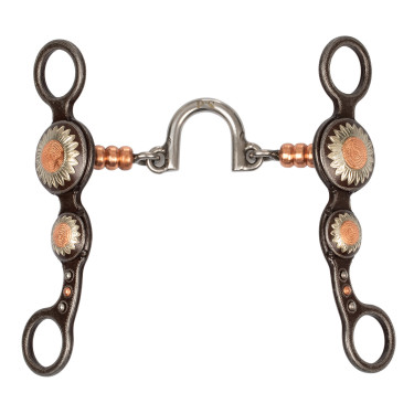 Morso correttivo western in ferro con fiori | Equi-Clic
