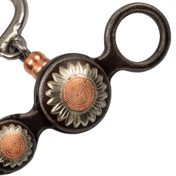 Morso correttivo western in ferro con fiori | Equi-Clic