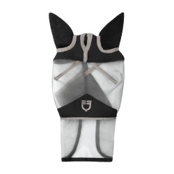 Maschera antimosche Equestro completa con logo Grigio Maschera antimosche Equestro completa con logo Grigio