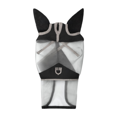 Maschera antimosche Equestro completa con logo Grigio Maschera antimosche Equestro completa con logo Grigio